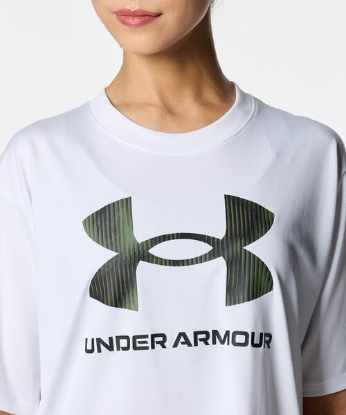 「UNDER ARMOUR」 半袖Tシャツ S ホワイト レディース