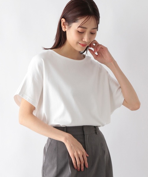 「GLOBAL WORK」 ドルマンスリーブカットソー MEDIUM モカ レディース