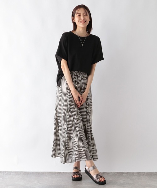 「GLOBAL WORK」 ドルマンスリーブカットソー MEDIUM モカ レディース