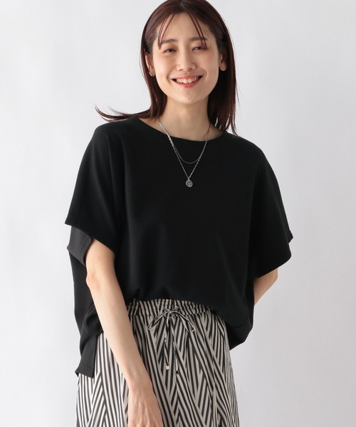 「GLOBAL WORK」 ドルマンスリーブカットソー MEDIUM モカ レディース