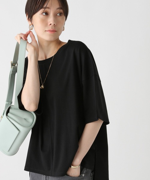 tシャツ 汗じみ軽減５分袖Ｔシャツ / 582969 レディース