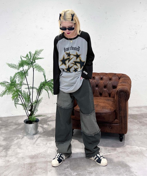 「sedacle」 加工デニムパンツ MEDIUM インディゴブルー メンズ