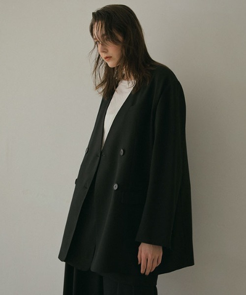 「ETRE TOKYO」 ノーカラージャケット S ブラウン レディース