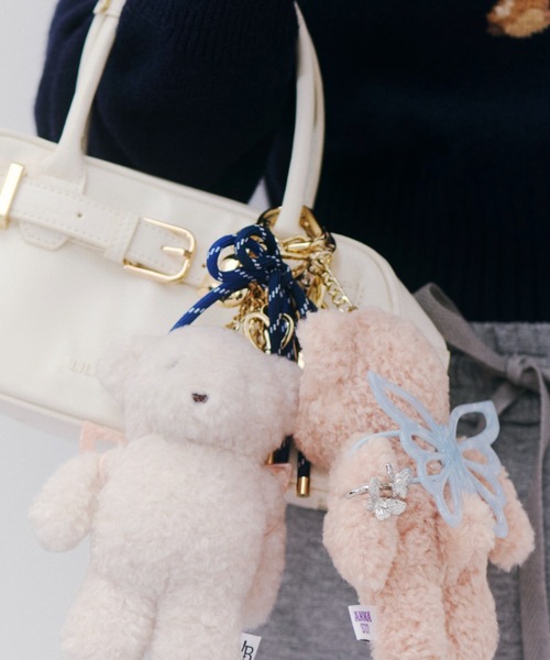 リリーシンボルチャーム ブラス製Chloé Symbols Logoキーリングバッグチャーム 茶色 - Chloé