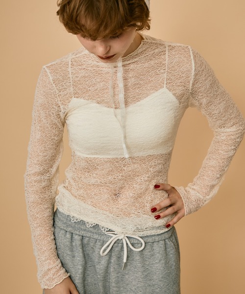 uyu. tシャツ メッシュシアーメロートップス レディース : ZOZOTOWN