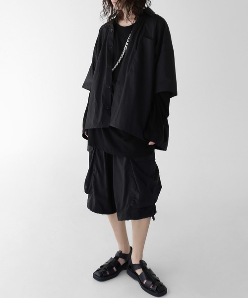 「minsobi」 半袖シャツ FREE ブラック メンズ_画像8