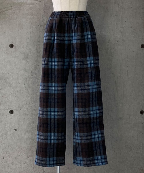 meJane（ミージェーン） ワイドパンツ パンツ 起毛マドラスチェック