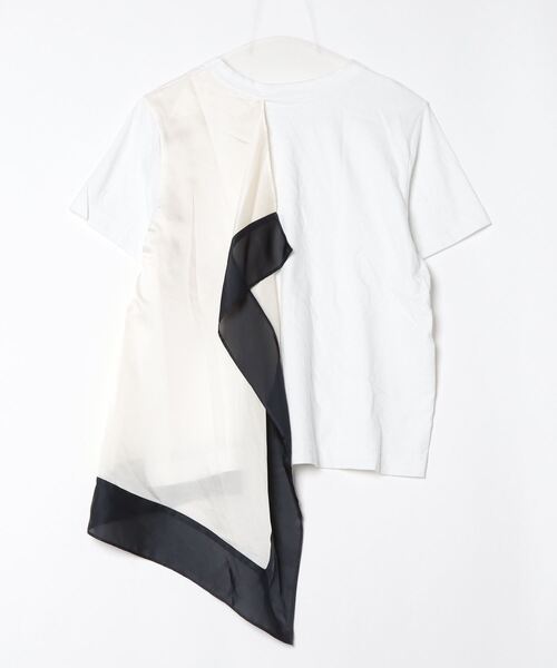 Sacai サカイ　　切替半袖トップス 中古・古着通販】sacai (サカイ) 半袖ブラウス 数字×ローマ字模様