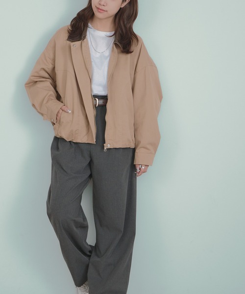 H.TOKYO ブルゾン アウター 襟切替 短丈 アウトドアデザインブルゾン