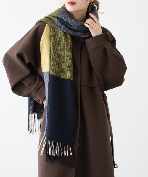 FUNALIVE（ファンアライブ） ストール マフラー ブロックチェック