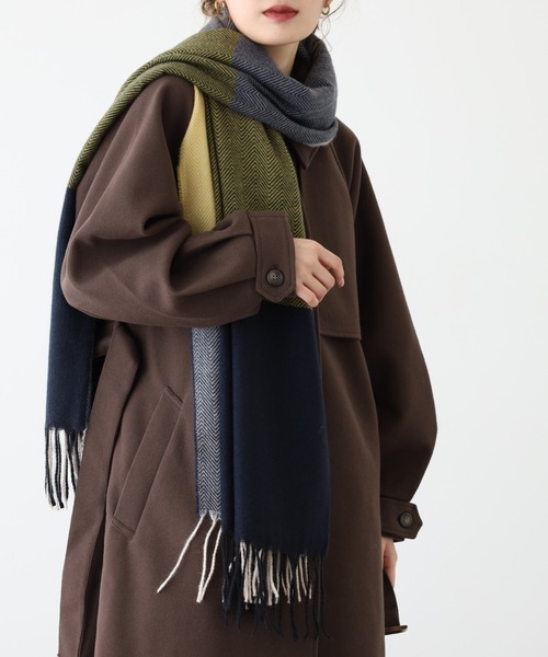 FUNALIVE（ファンアライブ） ストール マフラー ブロックチェック