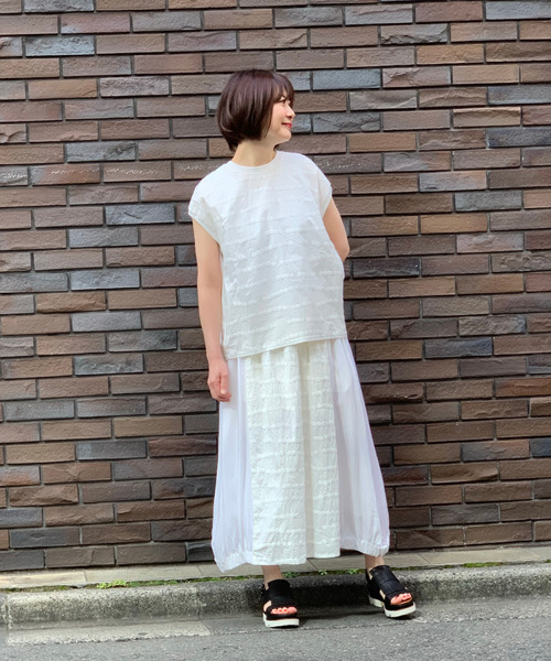 「H.A.K」 半袖カットソー FREE ブラック レディース_画像3