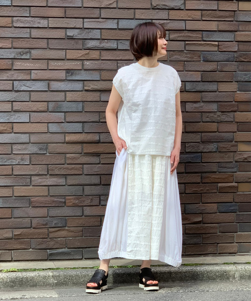 「H.A.K」 半袖カットソー FREE ブラック レディース_画像4