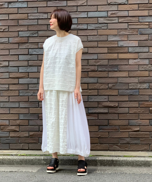 「H.A.K」 半袖カットソー FREE ブラック レディース_画像8