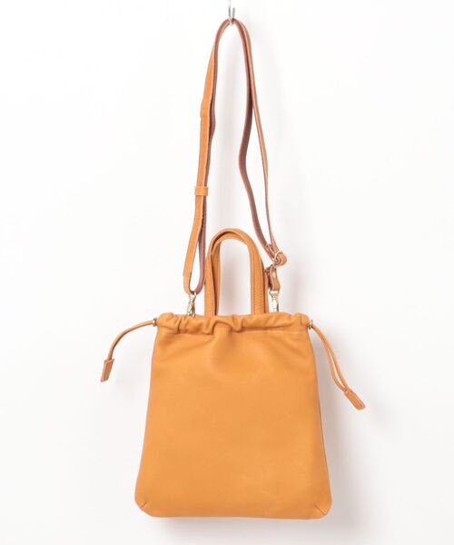 Misora キソラのイエローとブラウンのレザートートバッグとポーチ未使用 kissora（キソラ） ショルダーバッグ バッグ 「kissora/キソラ」日本製