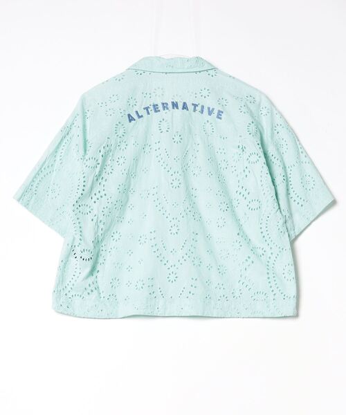 「alternative」 7分袖ブラウス M グリーン レディース_画像2