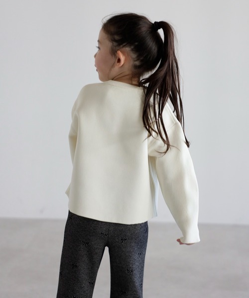ニット セーター 「3-10才対応」バレルスリーブサイドリブニットプルオーバー キッズ 子供服 女の子 | BONJOUR SAGAN enfant | 05