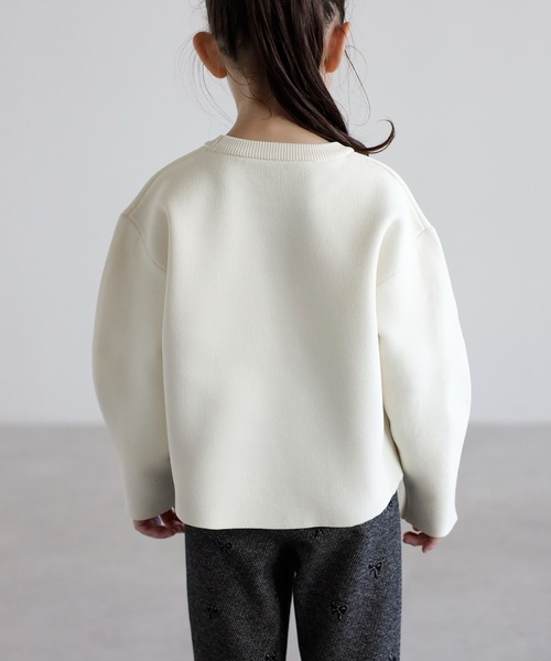 ニット セーター 「3-10才対応」バレルスリーブサイドリブニットプルオーバー キッズ 子供服 女の子 | BONJOUR SAGAN enfant | 12