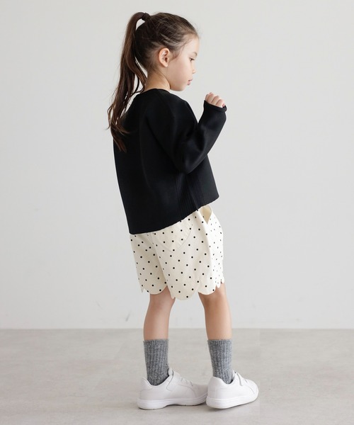 ニット セーター 「3-10才対応」バレルスリーブサイドリブニットプルオーバー キッズ 子供服 女の子 | BONJOUR SAGAN enfant | 18