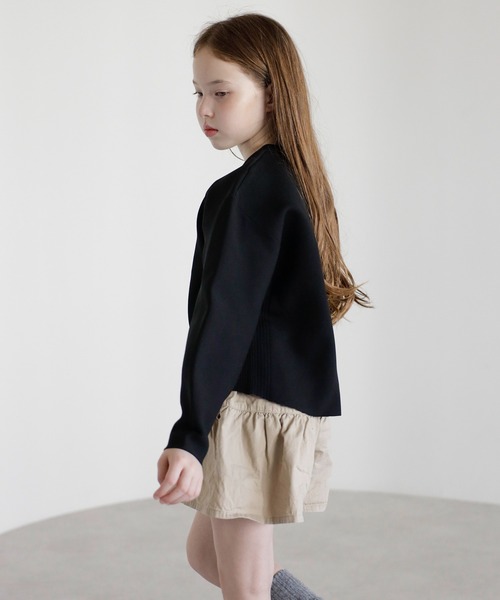 ニット セーター 「3-10才対応」バレルスリーブサイドリブニットプルオーバー キッズ 子供服 女の子 | BONJOUR SAGAN enfant | 21