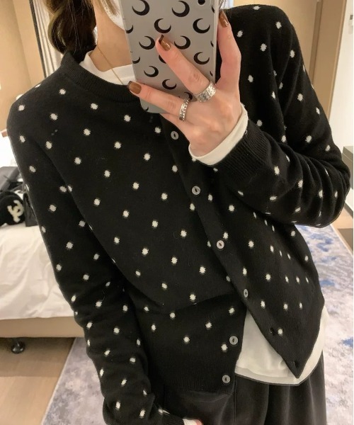 トリイユキ　水玉　カーディガン PDFパターン】Polka Dot Cardi by Midori Hirose | KAS