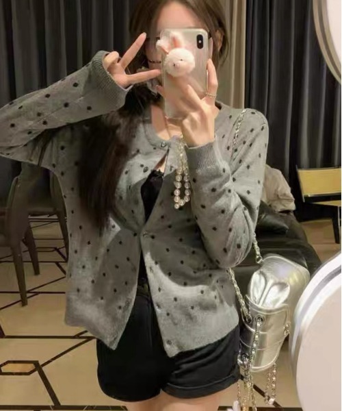 トリイユキ　水玉　カーディガン PDFパターン】Polka Dot Cardi by Midori Hirose | KAS
