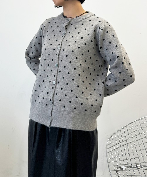 トリイユキ　水玉　カーディガン SEN TOKYO カーディガン 水玉ドット カーディガン レディース メンズ