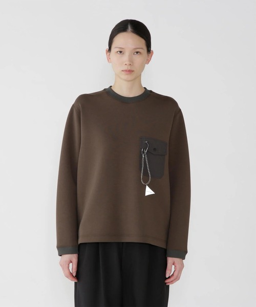 トップス and wander Airy Warm Pullover and wander（アンドワンダー） トレーナー スウェット 「and wander