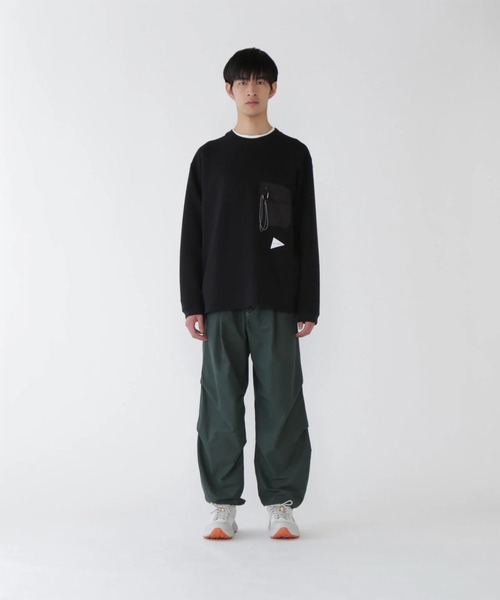 and wander（アンドワンダー） トレーナー スウェット 「and wander