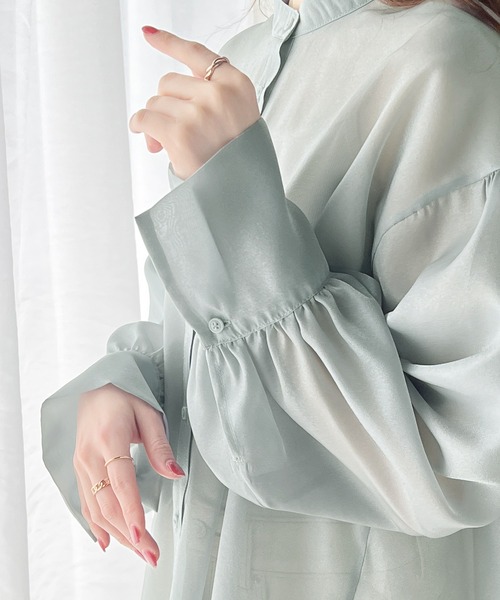 「classicalelf」 長袖シャツ MEDIUM グレイッシュベージュ レディース_画像6