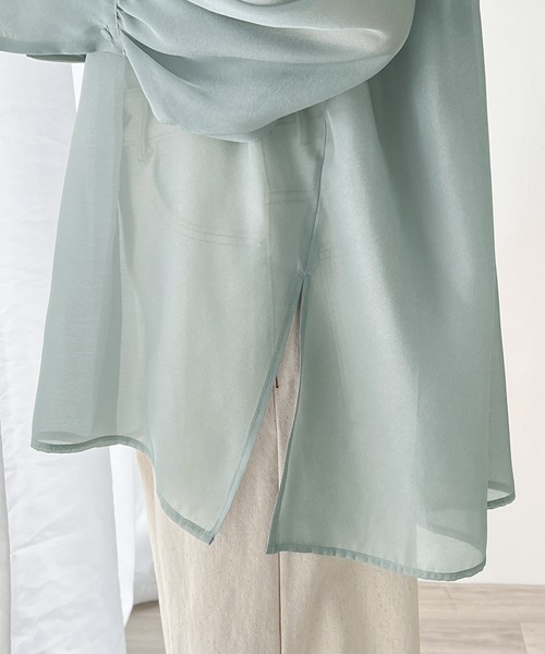 「classicalelf」 長袖シャツ MEDIUM グレイッシュベージュ レディース_画像7