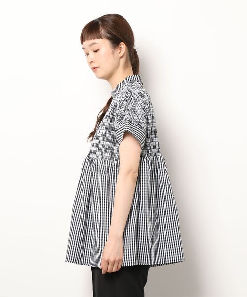 「zootie」 「ZOOTIE DES SUCETTES」半袖ブラウス M ブラック レディース_画像2