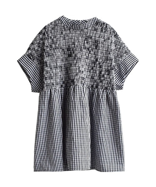 「zootie」 「ZOOTIE DES SUCETTES」半袖ブラウス M ブラック レディース_画像5