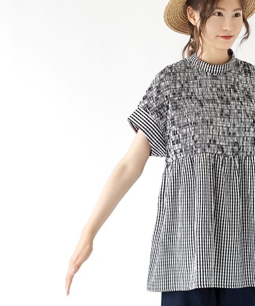 「zootie」 「ZOOTIE DES SUCETTES」半袖ブラウス M ブラック レディース_画像9