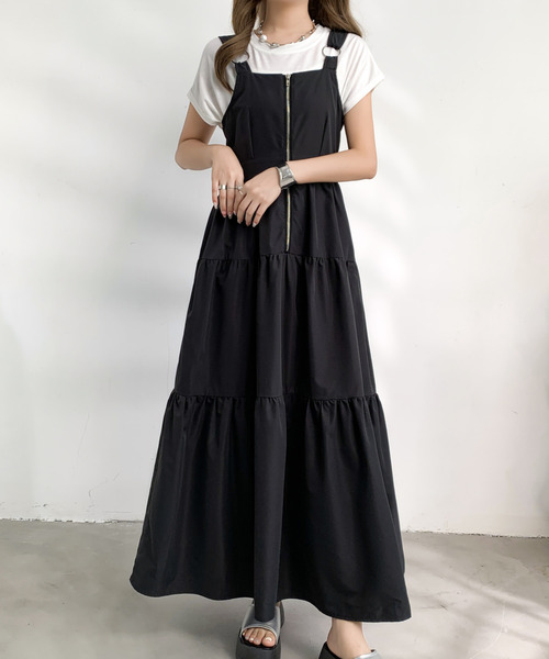 「emi+」 ノースリーブワンピース M ベージュ レディース_画像5