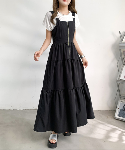 「emi+」 ノースリーブワンピース M ベージュ レディース_画像6