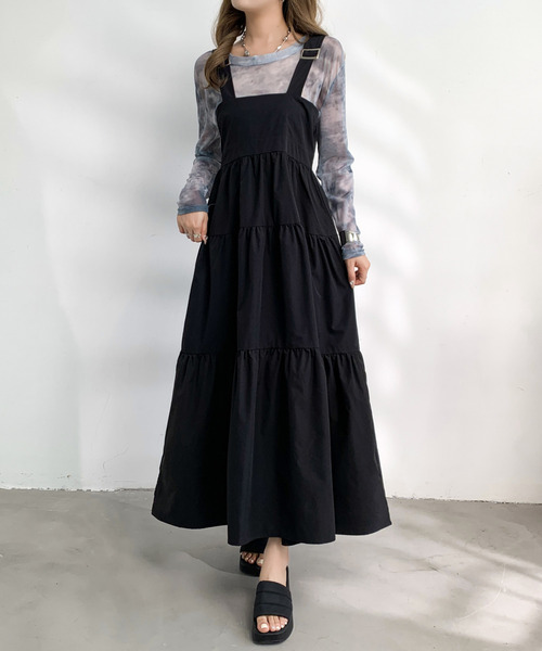 「emi+」 ノースリーブワンピース M ベージュ レディース_画像9