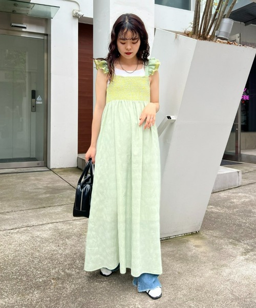「HELLO.SANFRANCISCO」 キャミソールワンピース ONE SIZE サックスブルー レディース_画像2