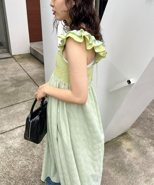 「HELLO.SANFRANCISCO」 キャミソールワンピース ONE SIZE サックスブルー レディース_画像6