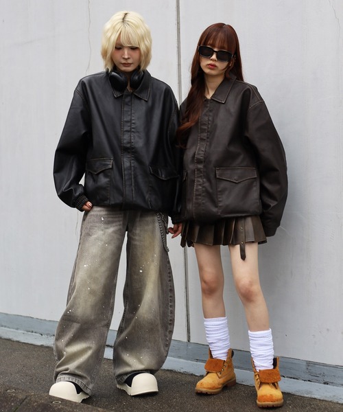 ATMARK ブルゾン アウター 「2サイズ展開 / UNISEX 」ATMARK十字架ロゴ