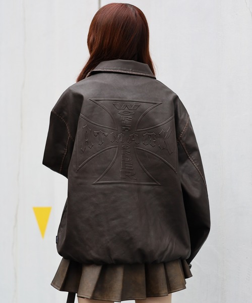 ATMARK ブルゾン アウター 「2サイズ展開 / UNISEX 」ATMARK十字架ロゴ
