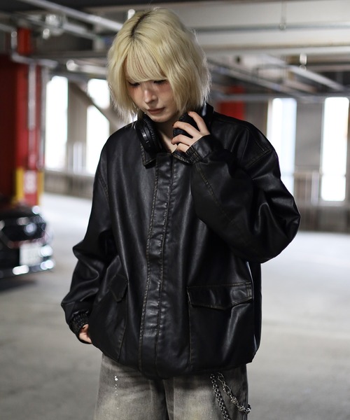 ATMARK ブルゾン アウター 「2サイズ展開 / UNISEX 」ATMARK十字架ロゴ