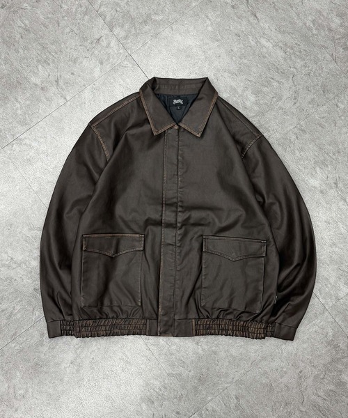 【未使用級】ETRO 羊革 レザーブルゾン ジャケット 編み込み 切替 総柄裏地 5351 POUR LES HOMMES 革ジャン ライダース ラムレザーシャツ ブルゾン