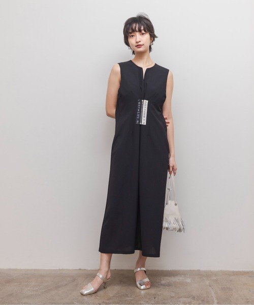 「Eimee Law」 ノースリーブワンピース 38 ブラック レディースの画像