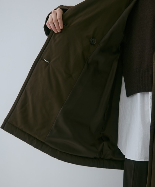 コート アウター 「STUDIOUS/ステュディオス」PADDED BUTTON COAT/パデッドボタンコート/軽アウター/中綿コート レディースの画像