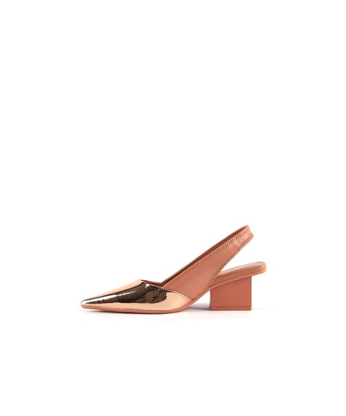 「UNITED NUDE」 ヒールサンダル 38 ブラック×シルバー レディース_画像2
