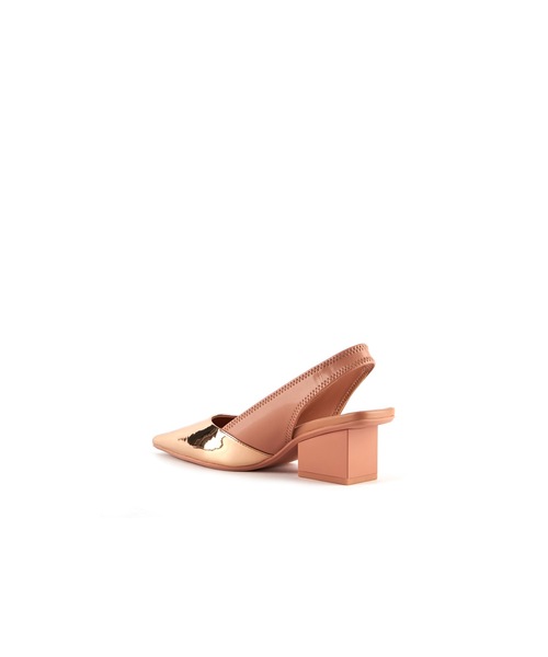 「UNITED NUDE」 ヒールサンダル 38 ブラック×シルバー レディース_画像3