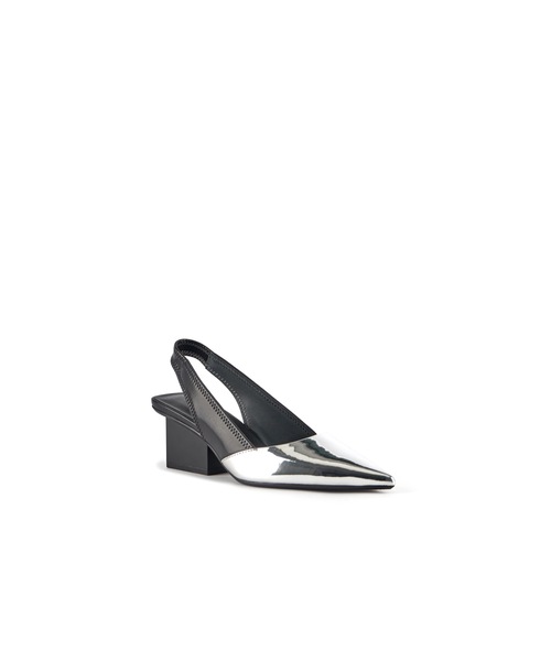 「UNITED NUDE」 ヒールサンダル 38 ブラック×シルバー レディース_画像6