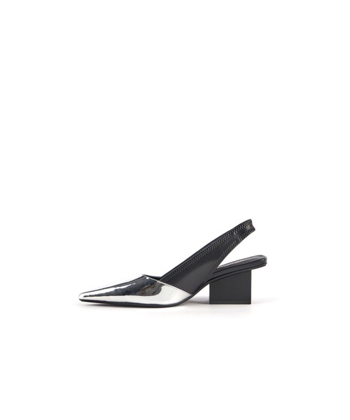 「UNITED NUDE」 ヒールサンダル 38 ブラック×シルバー レディース_画像7