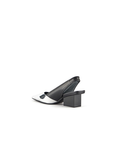 「UNITED NUDE」 ヒールサンダル 38 ブラック×シルバー レディース_画像8